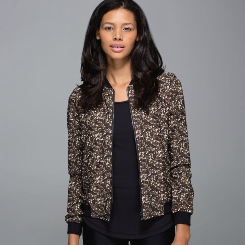 Lululemon Women’s Shimmy Shimmer Reversible Bomber Jacket